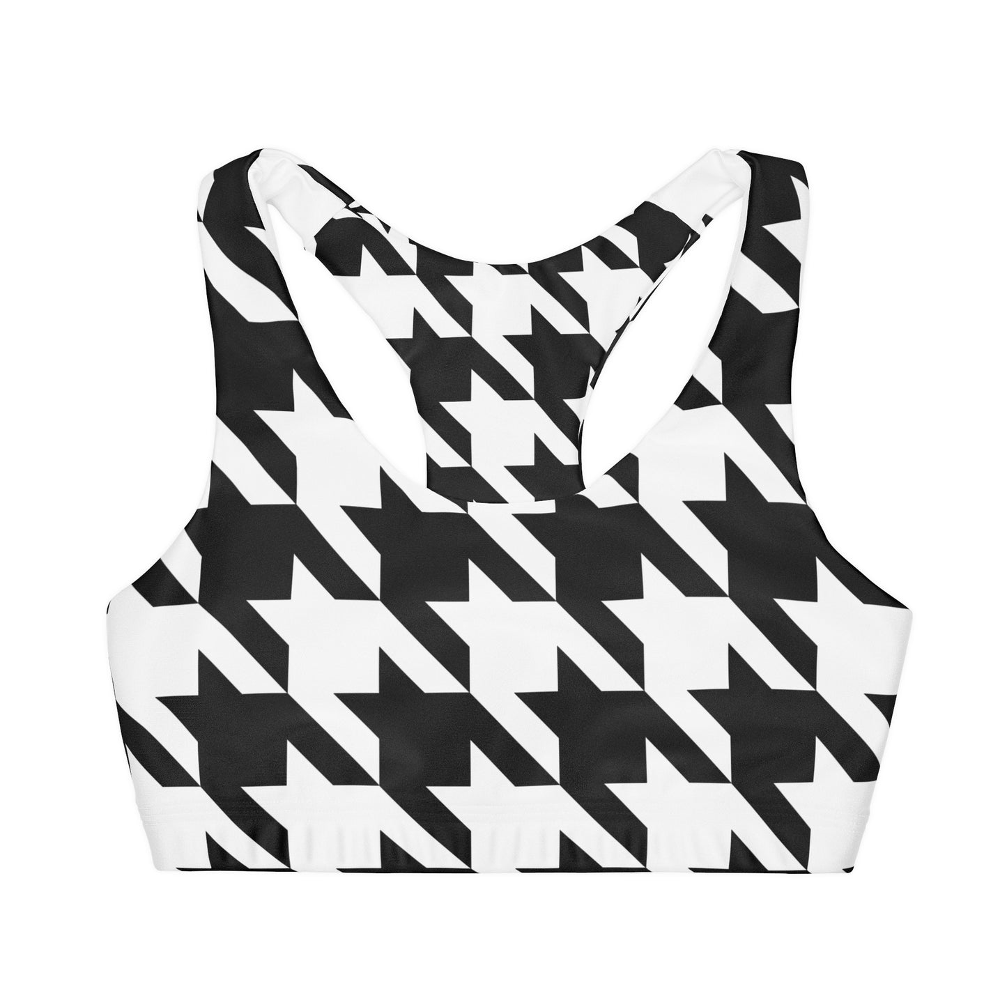 Houndstooth! Girls' Double Lined Seamless Sports Bra