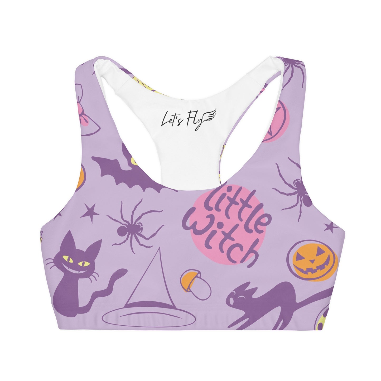 Spooky Little Witch! Girls' Double Lined Seamless Sports Bra