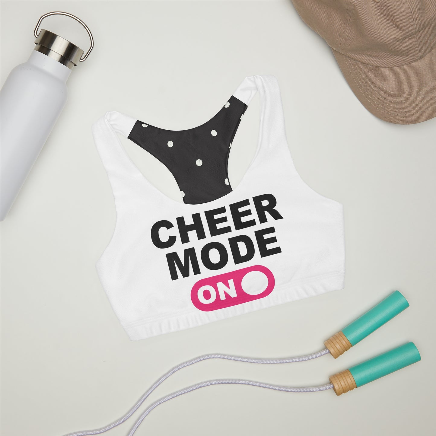 Cheer Mode On! Girls' Double Lined Seamless Sports Bra