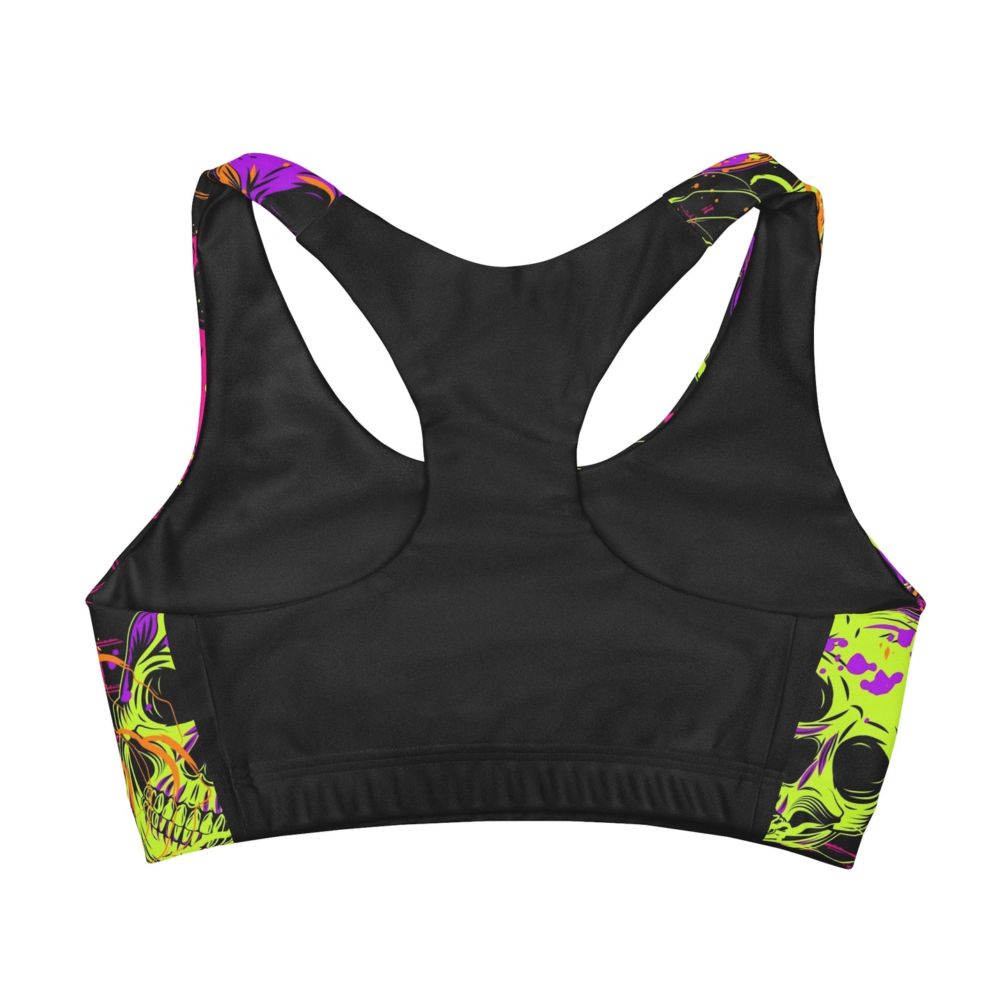 Neon Skull! Girls' Double Lined Seamless Sports Bra