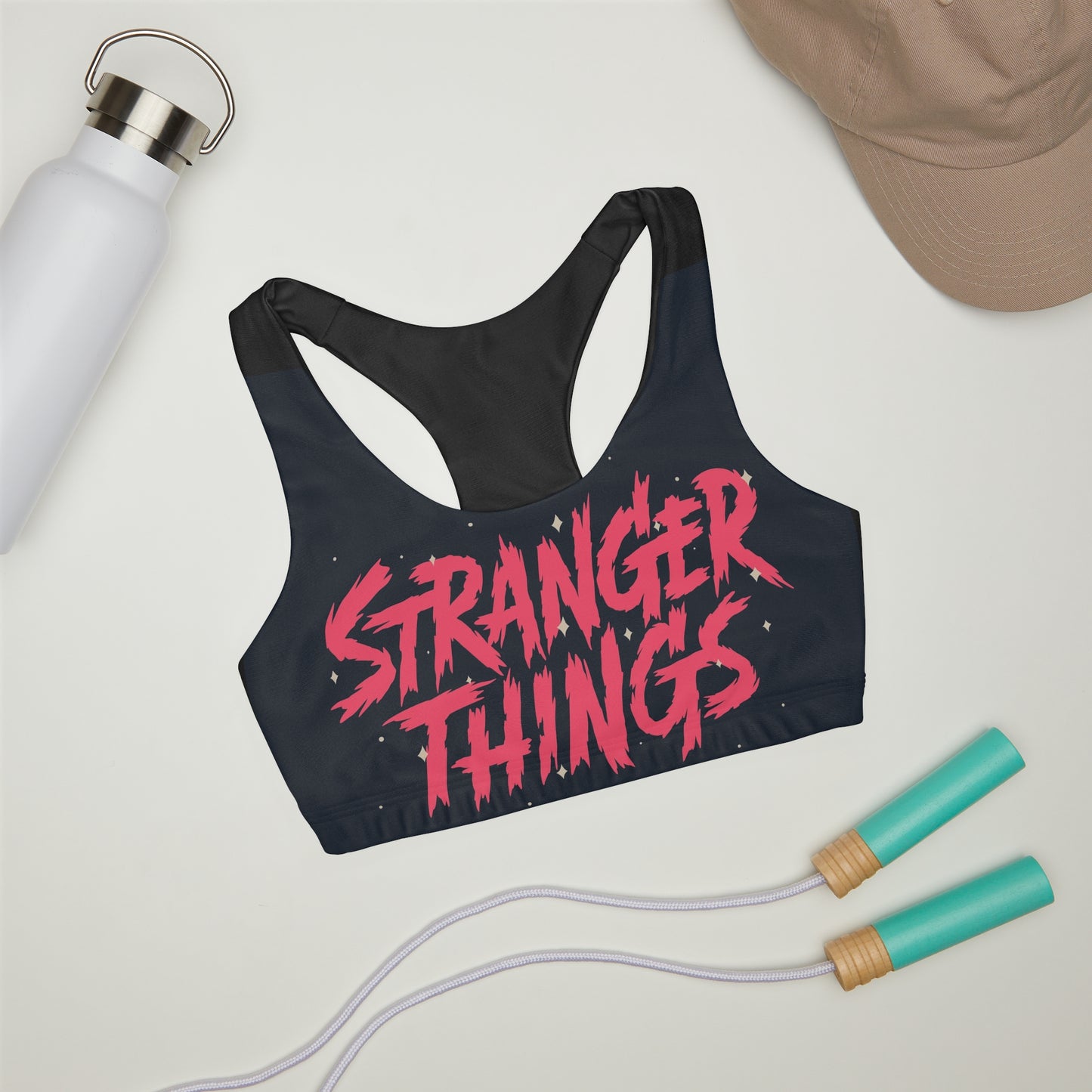 Stranger Things! Girls' Double Lined Seamless Sports Bra